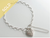 925 Sterling Silver Oval Belcher Filigree Heart Padlock Bracelet, 19cm (5.2grams) ~ 1217260327