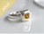 925 Sterling Silver Ring Featuring a Princess-Cut Citrine ~ 1227260329