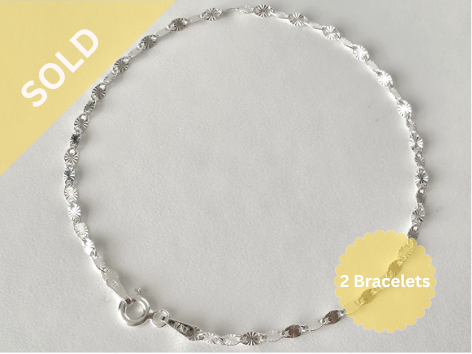 Brand New - 925 Sterling Silver Diamond Cut Bracelet (19cm) ~ 1170260102