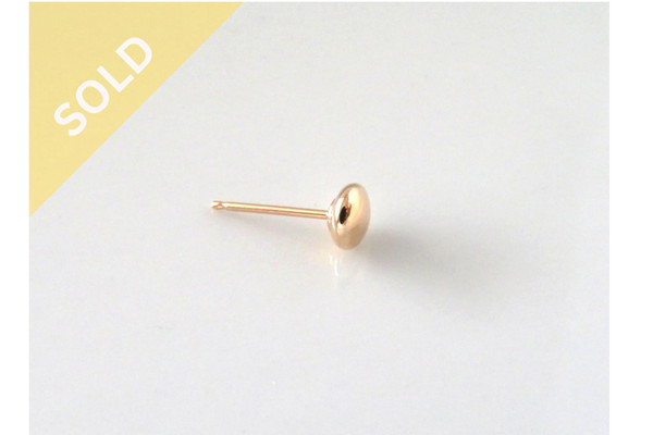 9ct Gold Stud Earring features Mushroom Design (single) ~ 1083250413-2