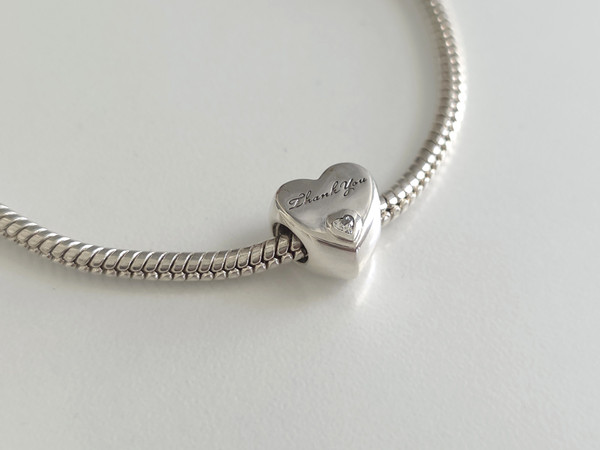 PANDORA "Thank You" Heart Charm ~ 1159251214