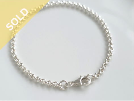 Solid 925 Sterling Silver Belcher Bracelet (5.5Grams) ~1229260405