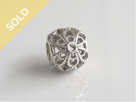 PANDORA "Beaded Flower" Openwork Charm ~ 1259260409
