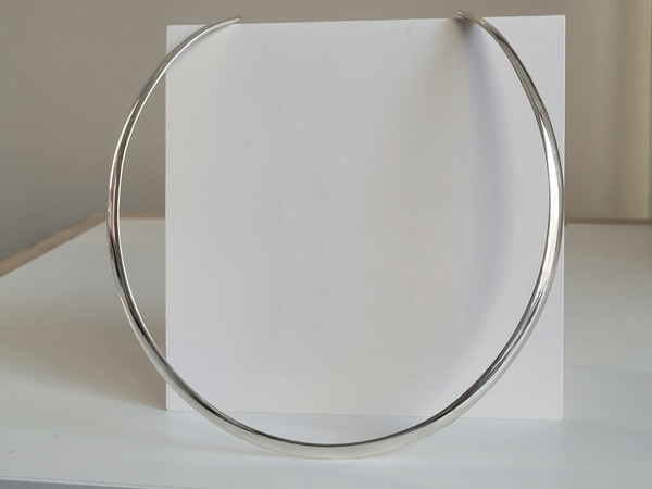 Solid 925 Sterling Silver Choker Necklace (34 Grams) ~ 1019250202