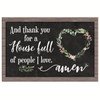 Thank You For A House Full Of People I Love Canvas Wall Art Christian Canvas Faith Canvas