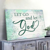 Let Go And Let God Canvas Wall Art Christian Canvas Faith Canvas Christian Inspirational Canvas Decoration