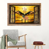 Jesus Open Arms Bald Eagle American Flag Canvas Wall Art Christian Canvas Faith Canvas