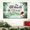 All Hearts Come Home For Christmas Canvas Wall Art Christian Canvas Faith Canvas