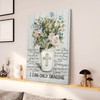 Jesus I Can Only Imagine Flower Cross Butterfly Wood Background Canvas Posters Christian Wall Posters Religious Wall