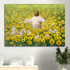 Sunflower Field Lamb Of God The Passion Of The Christ Canvas Wall Art Christian Wall Decor