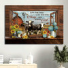 Family Dairy Cow Peace Farm Flower Vase Canvas Gift For Members Family Love You Then Love You Still Canvas Wall Art
