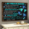 Blue Butterflies Beautiful Butterfly My Piece In Heaven Heaven Canvas Wall Art Christian Wall Decor