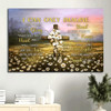 Beautiful Lily Wooden Cross Daisy Field Colorful Sunset I Can Only Imagine Canvas Wall Art Christian Wall Decor