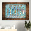Beautiful Fish Hook Fishing Rod Canvas God Says You Are Canvas Wall Art Christian Wall Decor