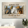 Beautiful Farm Watercolor Horse Canvas Always Stay Humble And Kind Canvas Wall Art Christian Wall Decor