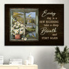 Beautiful Countryside Drawing Daisy Every Day Is A New Beginning Canvas Wall Art Christian Wall Decor
