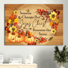 Autumn Butterfly Cross Pumpkin Canvas Seasons Change But Jesus Christ Remain The Same Canvas Wall Art Christian Wall