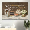 Antique Clock Cotton Flower Jasmine In The Morning When I Rise Canvas Wall Art Christian Wall Decor