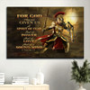 Amazing Knight Drawing Sunset Canvas For God Has Not Given Us A Spirit Of Fear Canvas Wall Art Christian Wall Decor