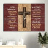 Amazing Cross Red Background I Still Believe In Amazing Grace Canvas Wall Art Christian Wall Decor