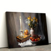 By The Candlelight Religious Wall Art Canvas Wall Art Decor Inspirational Scripture Canvas Decor