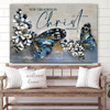 2 Cor 517 New Creation In Christ Wall Art Canvas Butterflies Christian Decor Christian Art Gift