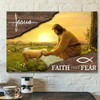 Jesus Faith Over Fear 2 Jesus Christ Poster Jesus Poster Jesus Canvas Wall Art Bible Verse Canvas Wall Art Scripture