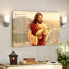 God Hugs Sheep God On Said 2 Bible Verse Canvas Wall Art Scripture Canvas Bible Verse Poster For Home