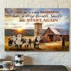 Cows – Every Day Is A New Beginning Bible Verse Canvas Scripture Canvas Wall Art