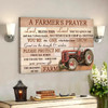 Red Truck A Farmer's Prayer Canvas Wall Art Bible Verse Canvas Scripture Canvas Wall Art