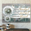 White Butterfly And Dandelion Unbelievably Blessed Bible Verse Canvas Scripture Canvas Wall Art