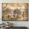 Cow On The Farm Today I Choose Joy Canvas Wall Art Bible Verse Canvas Scripture Canvas Wall Art