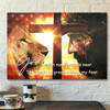 Bible Verse Canvas Lion God Is With Me Jesus Is Near Scripture Canvas Wall Art