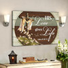 Bible Verse Canvas His Love Gives Life John 101011 Canvas Print Scripture Canvas Wall Art