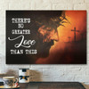 Bible Verse Canvas Theres No Greater Love Than This Jesus Face Canvas Scripture Canvas Wall Art