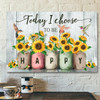 Bible Verse Canvas Today I Choose To Be Happy Wall Art Canvas Scripture Canvas Wall Art