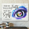 Bible Verse Canvas For We Walk By Faith Not By Sight 2 Corinthians 57 Canvas Art Scripture Canvas Wall Art