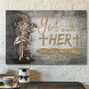 God Canvas Prints Jesus Canvas Art Warrior Of Christ God Is With Her She Will Not Fall Psalm 465 Wall Art Canvas