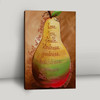 Pear Fruits Of The Spirit Galatians 5 22 23 Inspirational Christian Bible Verse Canvas Wall Art Scripture Decor For