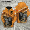 Goofygear Personalized Name Country Farmhouse Brangus Cattle 3D Pullover Sweatshirt