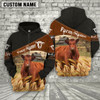 Goofygear Personalized Red Angus On Farms Name Printed 3D Black Pullover Sweatshirt