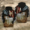 Goofygear Personalized Charolais Cattle US Flag All Over Printed 3D Pullover Sweatshirt