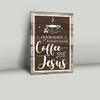Good Days Begin With Coffee And Jesus Christian Canvas Wall Art Faithful Daily Reminder For Kitchen Or Office