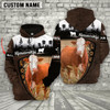 Goofygear Personalized Simmental On Farms Name Printed 3D Wooden Forest Pullover Sweatshirt