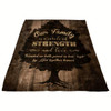 Our Family Is A Circle Of Strength And Love Christian Fleece Blanket with Bible Verse Inspirational Religious Blanket