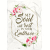My Soul Will Rest In Your Embrace Christian Fleece Blanket with Bible Verse Inspirational Religious Faith Blanket
