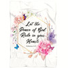 Colossians 3 15 KJV Let The Peace Of God Rule In Your Hearts Christian Fleece Blanket with Bible Verse Faith Blanket