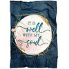 It Is Well With My Soul Christian Hymn Lyrics Fleece Blanket with Bible Verse Inspirational Religious Throw