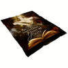 In The Morning When I Rise Give Me Jesus Christian Fleece Blanket with Bible Verse Inspirational Religious Throw