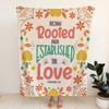 Ephesians 3 17 Being Rooted And Established In Love Christian Fleece Blanket with Bible Verse Inspirational Blanket